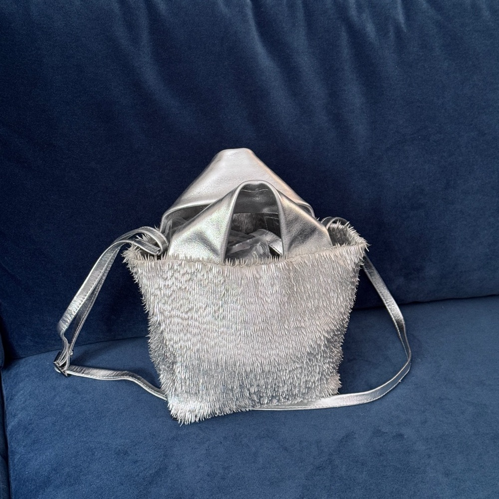 Daniella Lehavi Metallic Silver Small Handbag/Shoulder Bag .‎